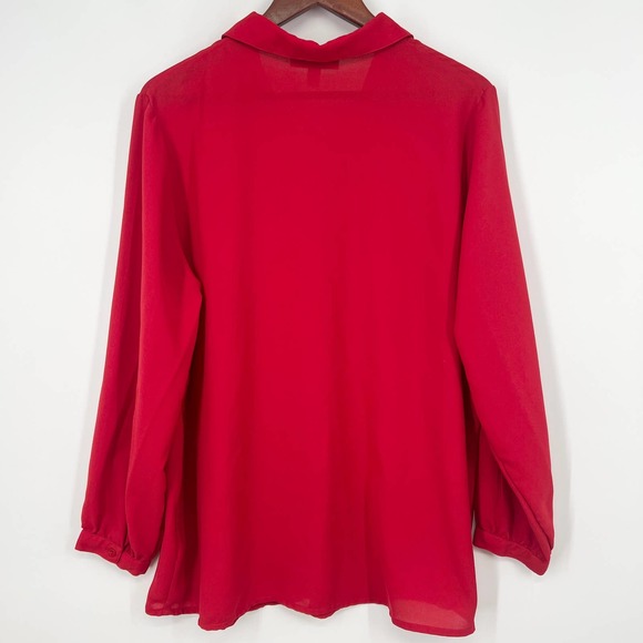 🆕 W/O Tags Woman Within Size 18/20 L Large Plus Size Beaded Blouse Shirt Top - Picture 7 of 8